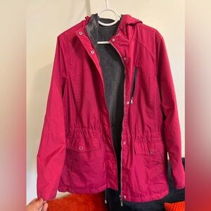 Free Country Faux Fur Vibrant Pink Outdoor Jacket size M for women